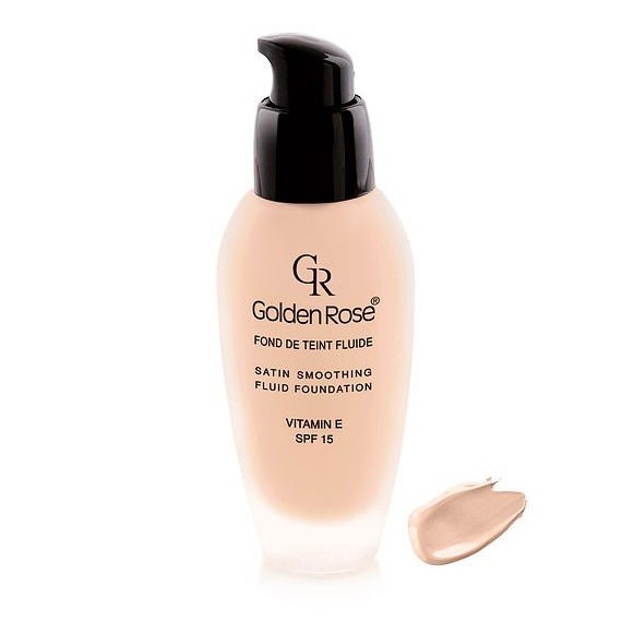 GOLDEN ROSE SATIN SMOOTHING FLUID FOUNDATION SPF 15